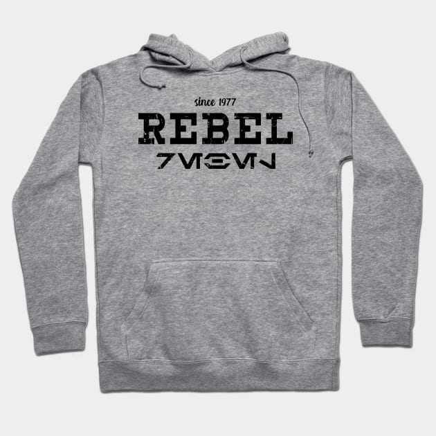 REBEL Streetwear BLACK Hoodie by PopCultureShirts